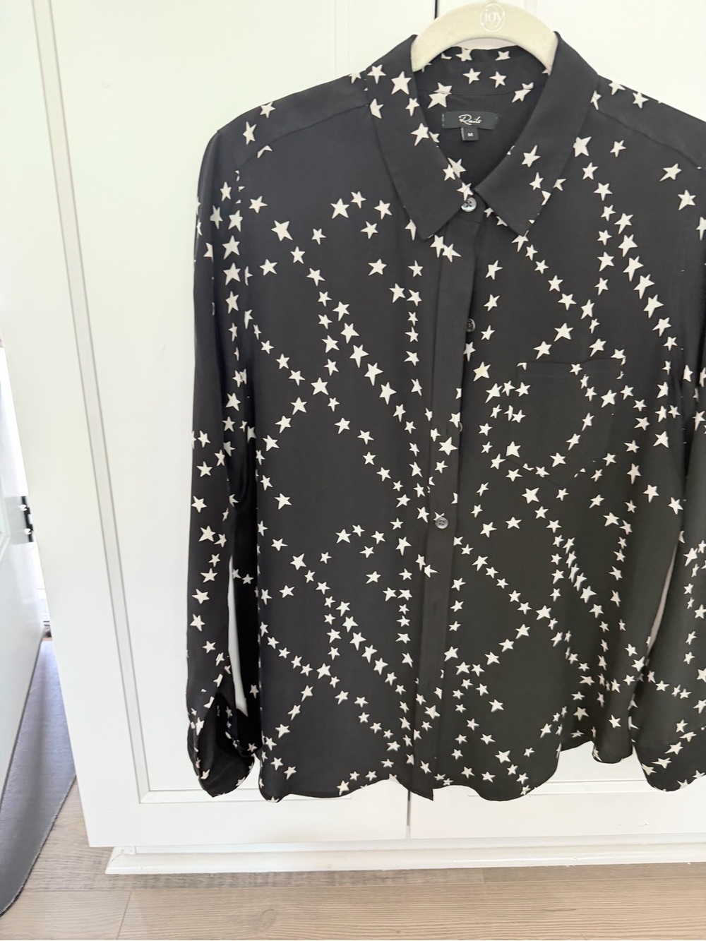 Rails Black Shirt with White Star Print